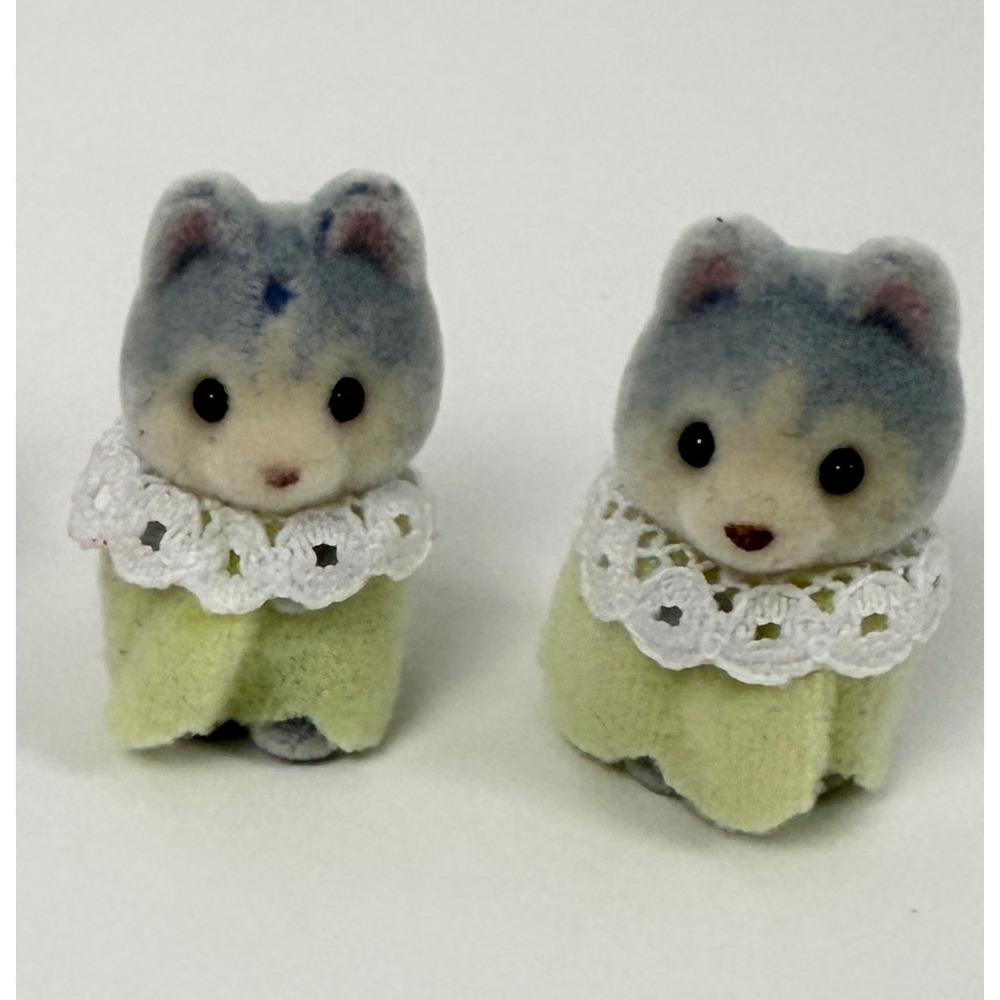 Sylvanian Families Calico Critters Baby Figures Lot of 2 Husky
